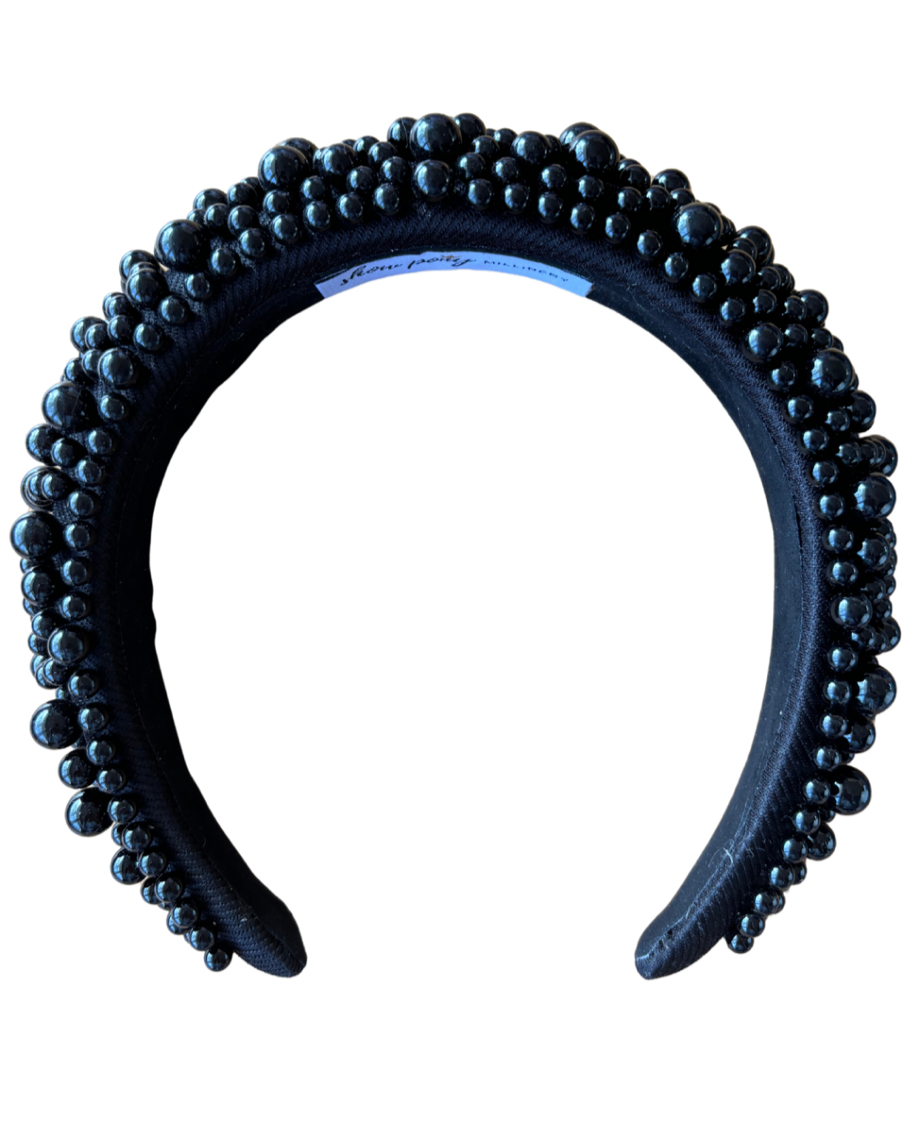 Black GlamBand HairBand for the races by SHOW PONY Millinery NZ