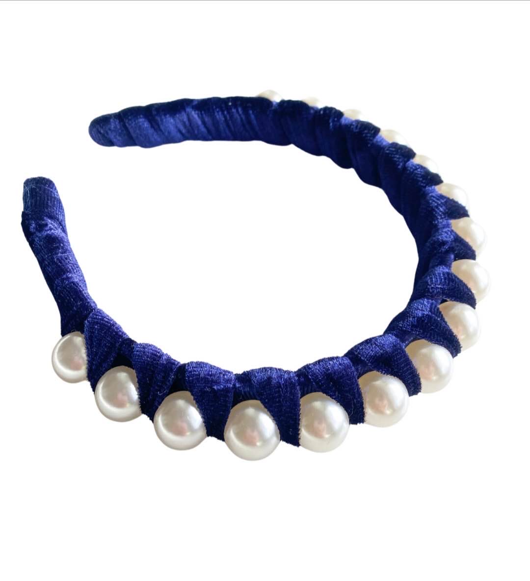 Girl With The Pearl Headband | GlamBand (dark blue) | FREE shipping