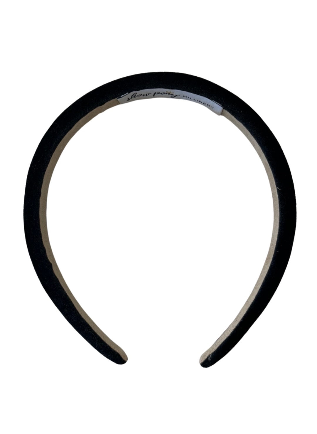 Aimee black velvet hairband by Show Pony Millinery