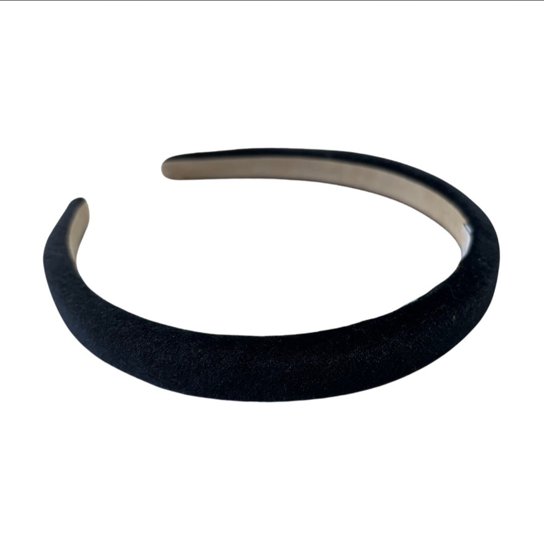 Aimee black velvet hairband by Show Pony Millinery