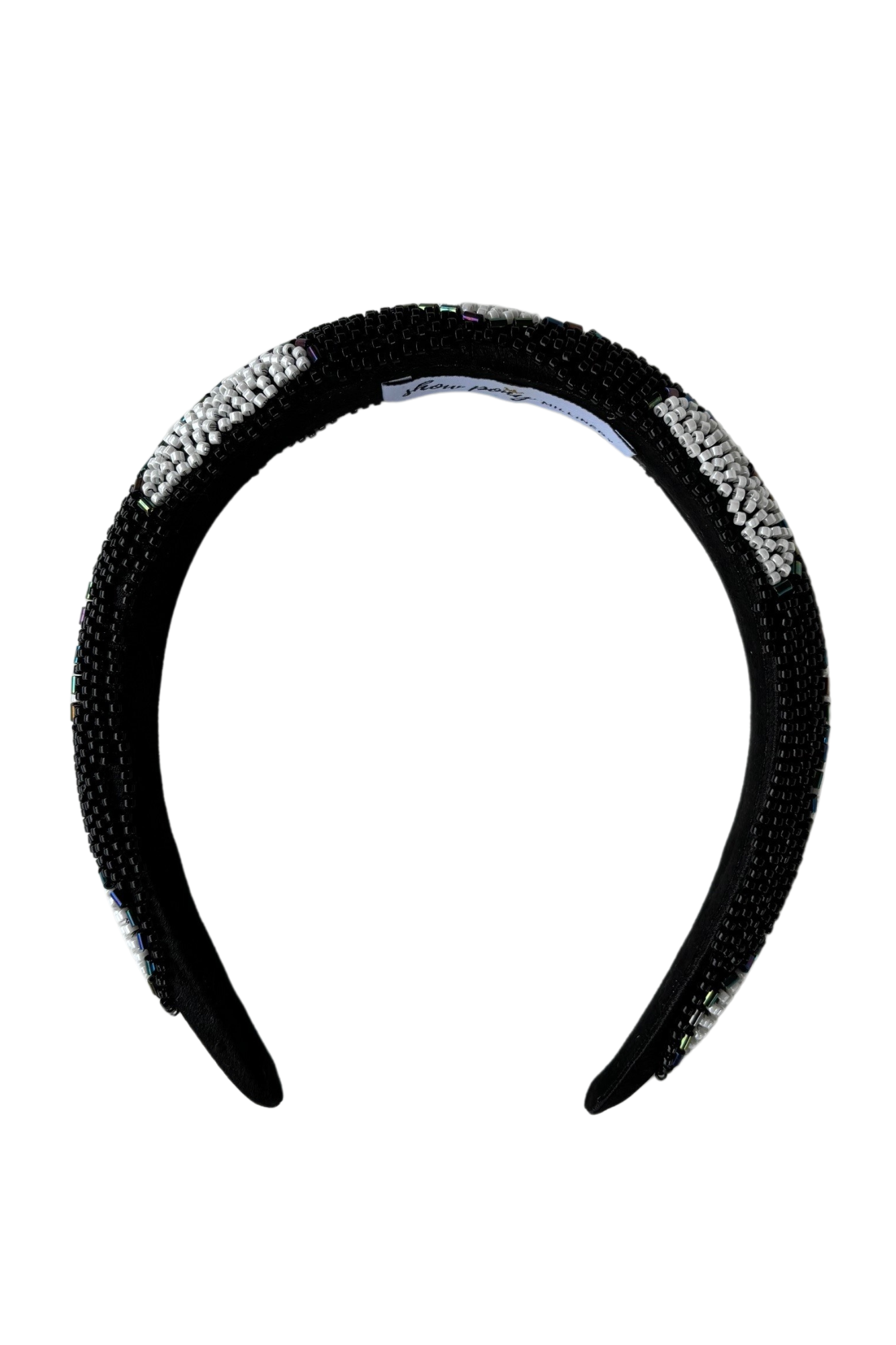 Bead Still My Heart Black White Hairband