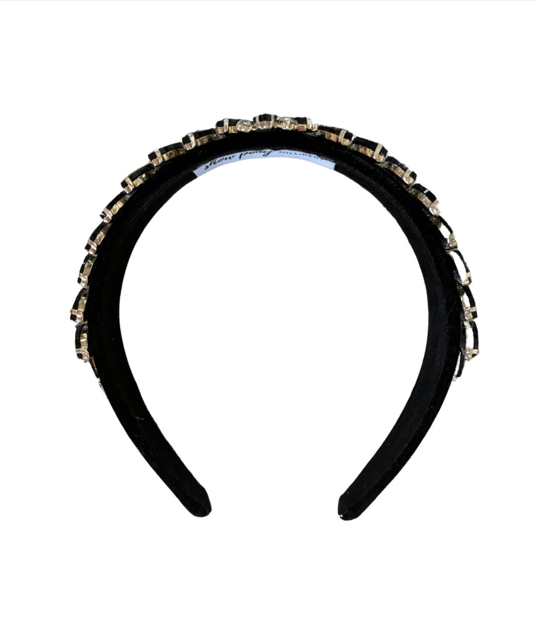 Black bling hairband by SHOW PONY Millinery NZ