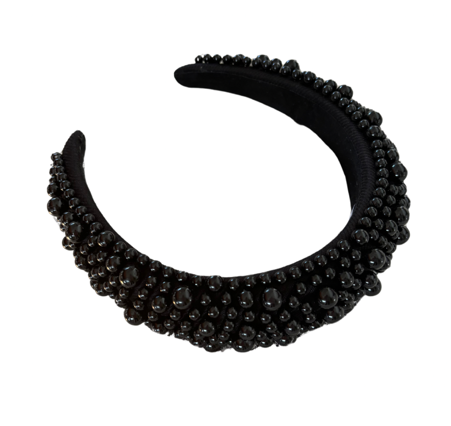Black GlamBand HairBand for the races by SHOW PONY Millinery NZ