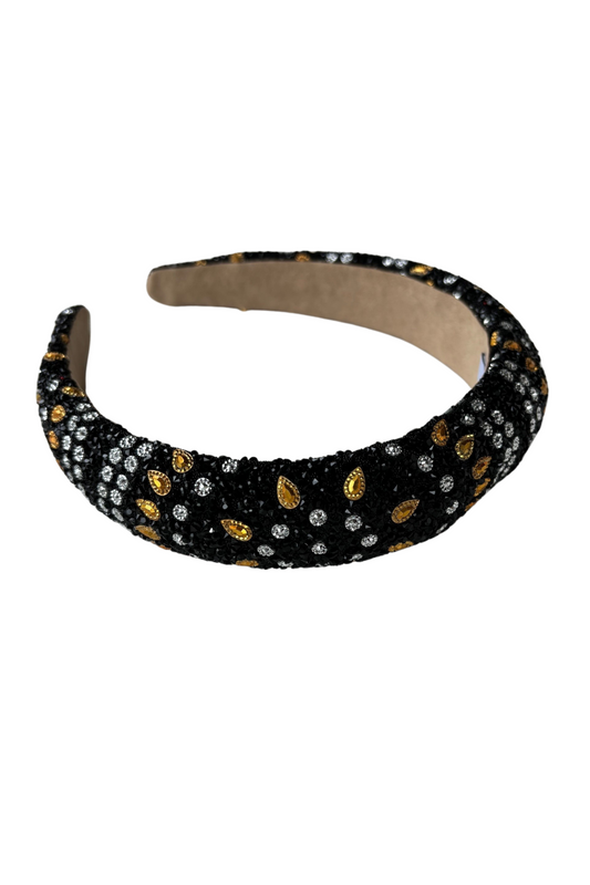 Gold Digger | GlamBand Headback (black luxe, sample)
