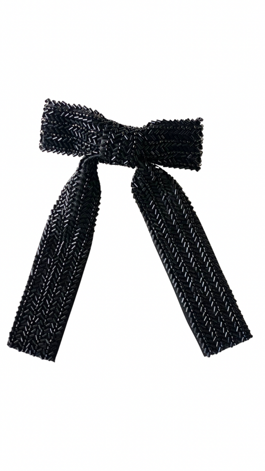 You Bow Me Over | Glam Bow Hairclip (black) | FREE shipping