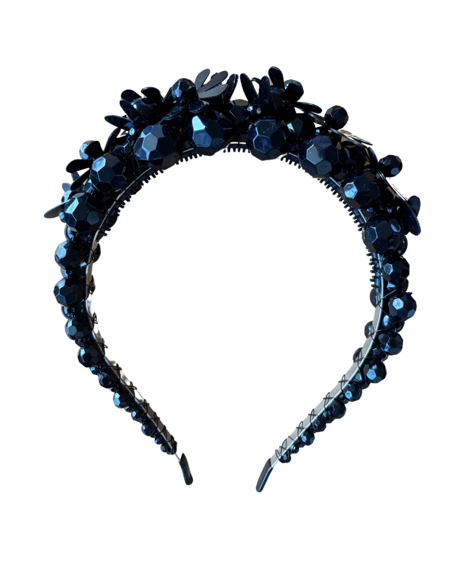 Black GlamBand fascinator