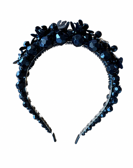Black GlamBand fascinator