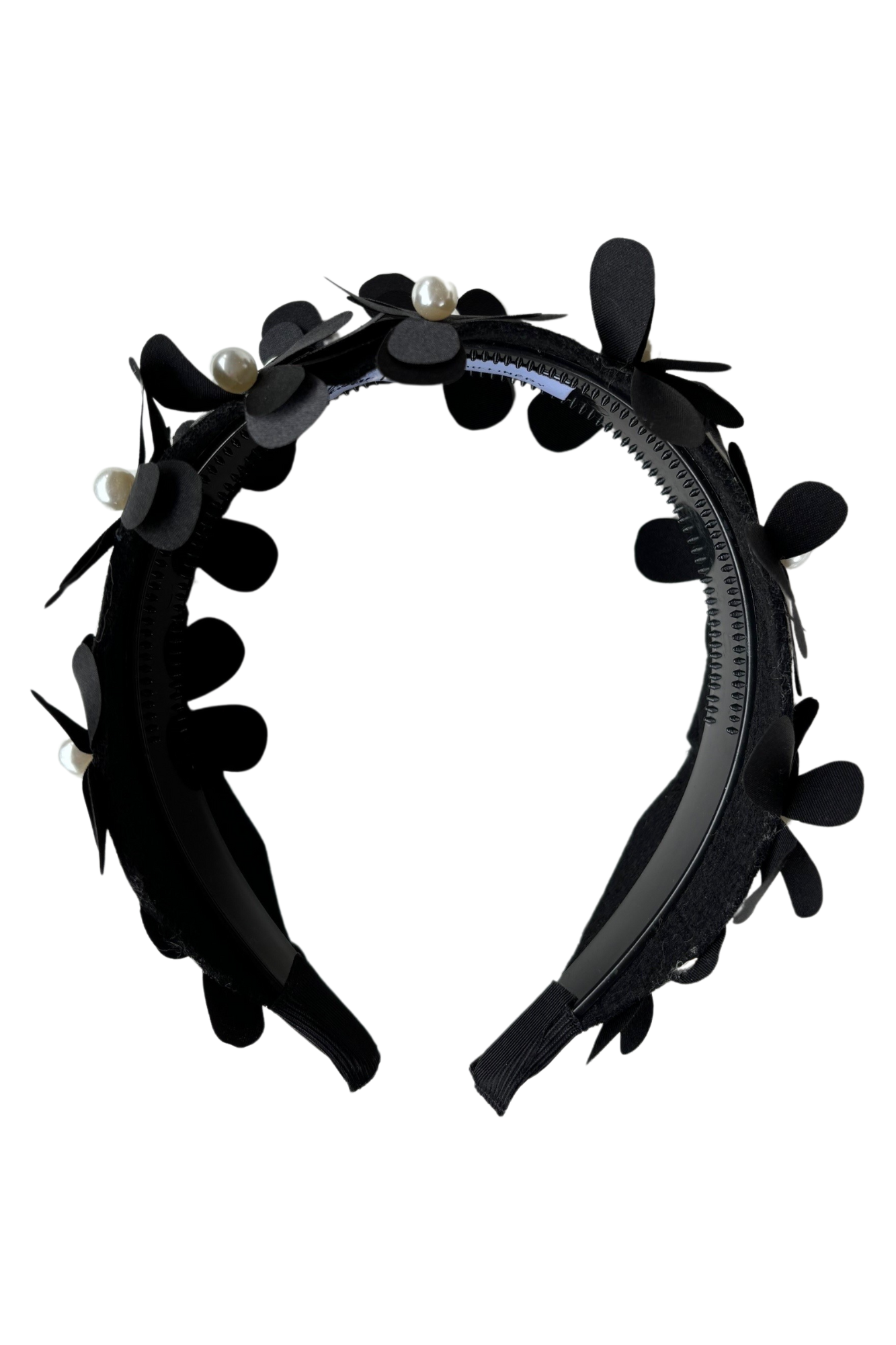 Petal To The Metal | GlamBand Fascinator Headband (black)